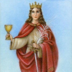 Oracion a Santa Barbara A - Holy card - Prayer card -Pack of 25
