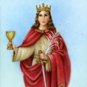 Santa Barbara A - Immagine sacra - Immagine di preghiera - Confezione da 25