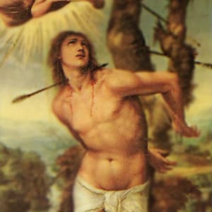 St. Sebastian Martyr A - Holy card - Prayer card -Pack of 25