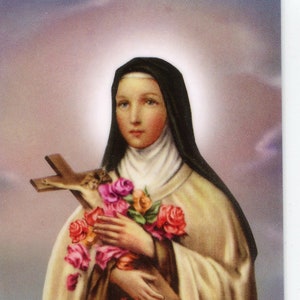 St. Therese Rose Gebet - Reliquie Heilige Karte - Gesegnet von Papst Franziskus