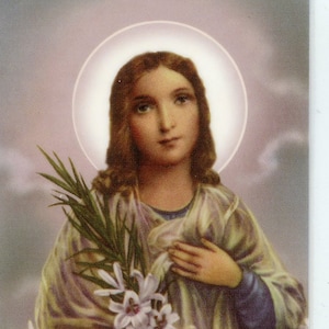 ST. MARIA GORETTI - Reliquienkarte - Gesegnet von Papst Franziskus