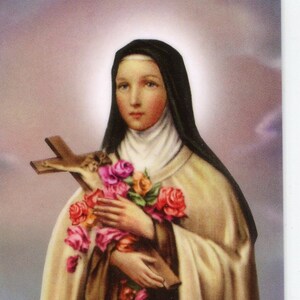 ST. THERESE NOVENA - Relikt Heilige Karte - Gesegnet von Papst Franziskus