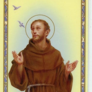 Hl. Franziskus von Assisi - Reliquie Heilige Karte - Gesegnet von Papst Franziskus