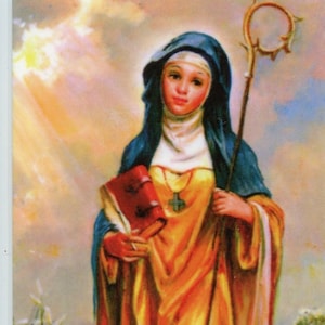 ST. MONICA - Carte sainte - Carte de prière - Paquet de 25