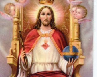 Jesus Christ The King - Holy card - Prayer card -Pack of 25