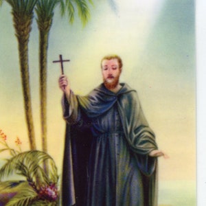 ST. FRANCIS XAVIER - Relikt Heilige Karte - Gesegnet von Papst Franziskus