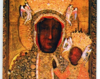 Our Lady Of Czestochowa 2- Holy card - Prayer card -Pack of 25
