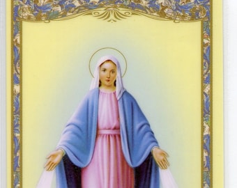 Our Lady Of The Miraculous Medal 1 - Holy card - Prayer card -Pack of 25