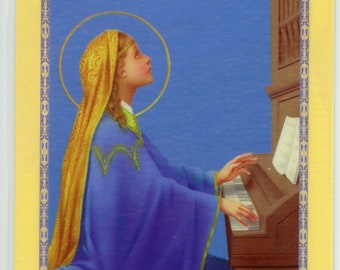 ST. CECILIA 2 - Holy card - Prayer card -Pack of 25