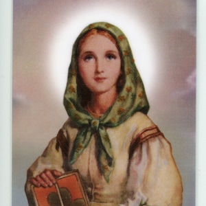 ST. DYMPHNA - Holy card - Prayer card -Pack of 25