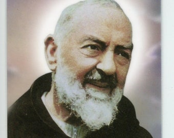 ST. PADRE PIO -  Relic Holy card - Blessed by Pope Francis