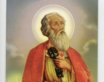 ST. PETER -  Relic Holy card - Blessed by Pope Francis