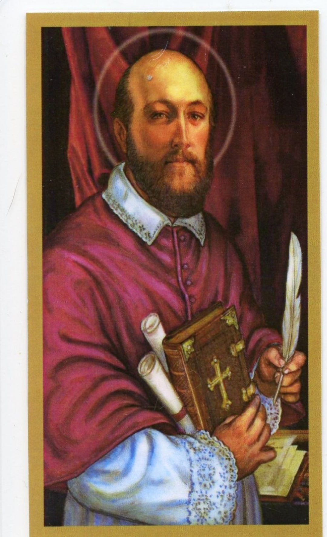 Prayer to St. Francis De Sales for Writers U Holy Card Prayer Card pack