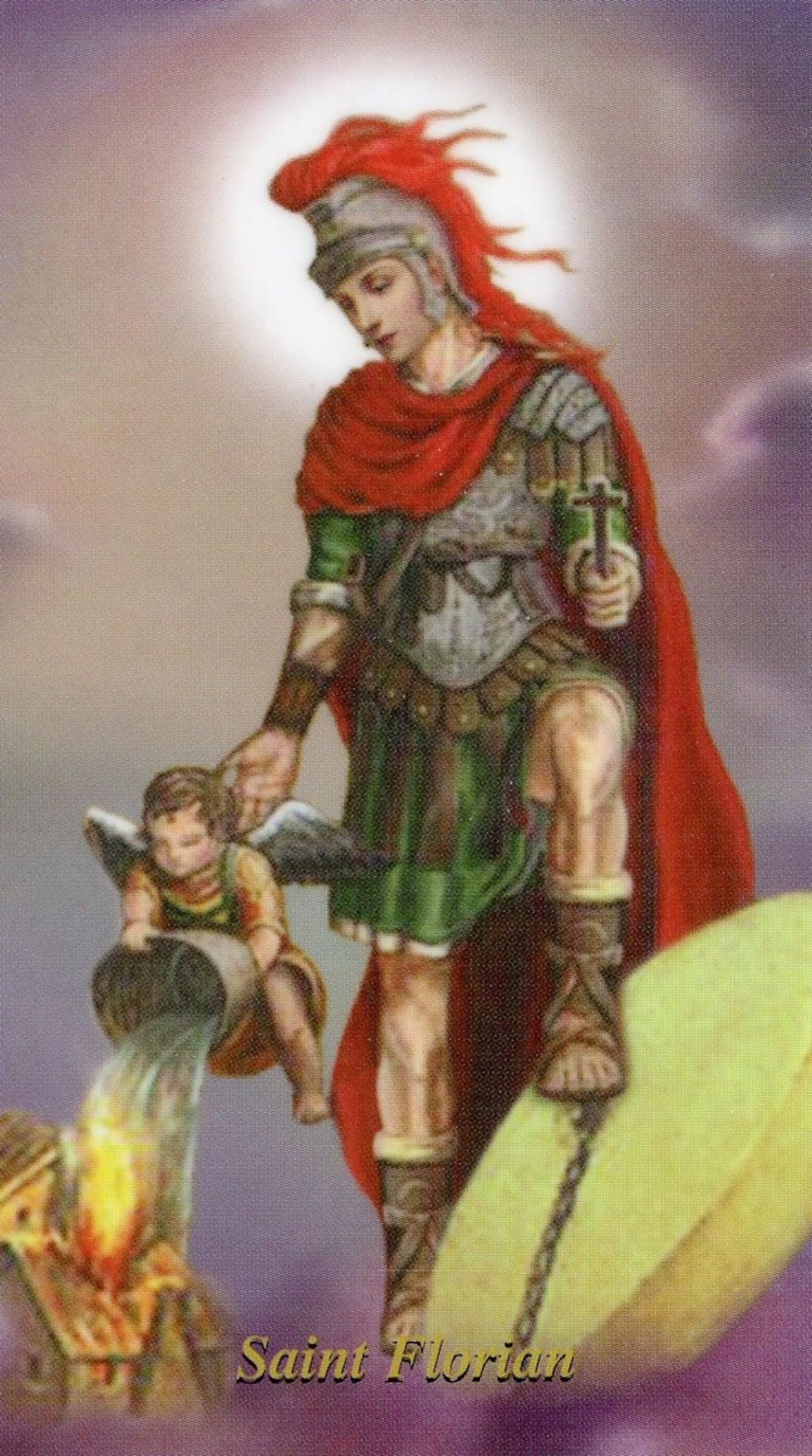 ST. FLORIAN Relic Holy Card Blessed by Pope Francis Etsy ST. FLORIAN Relic Holy Card Blessed by Pope Francis Etsy