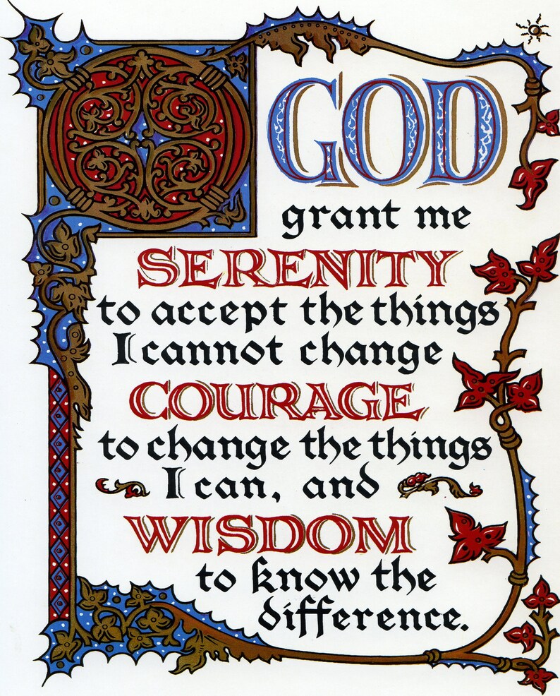 SERENITY PRAYER 1 Catholic Picture Print Etsy