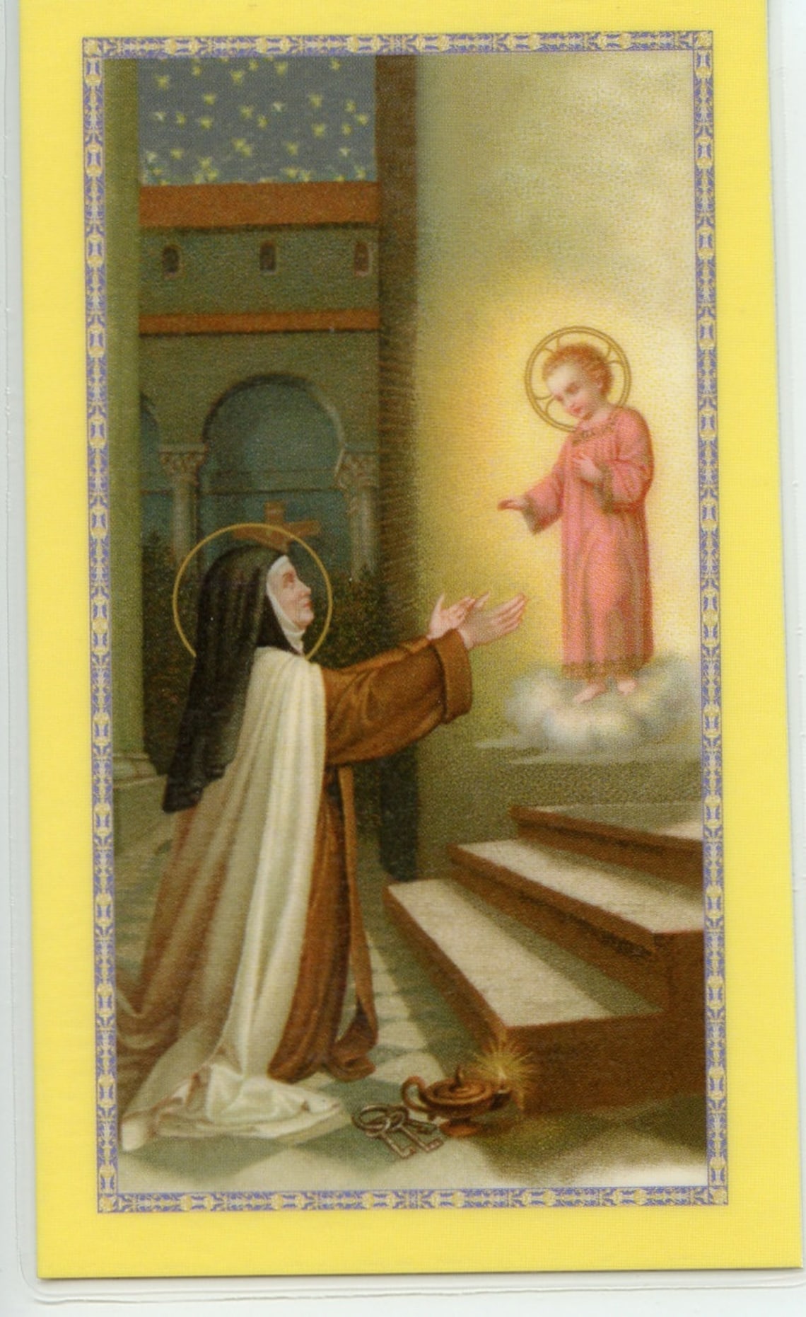 St. Teresa of Avila Relic Holy Card Blessed by Pope Etsy