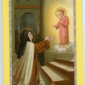 Hl. Teresa von Avila - Reliquienheiligkarte - Gesegnet durch Papst Franziskus