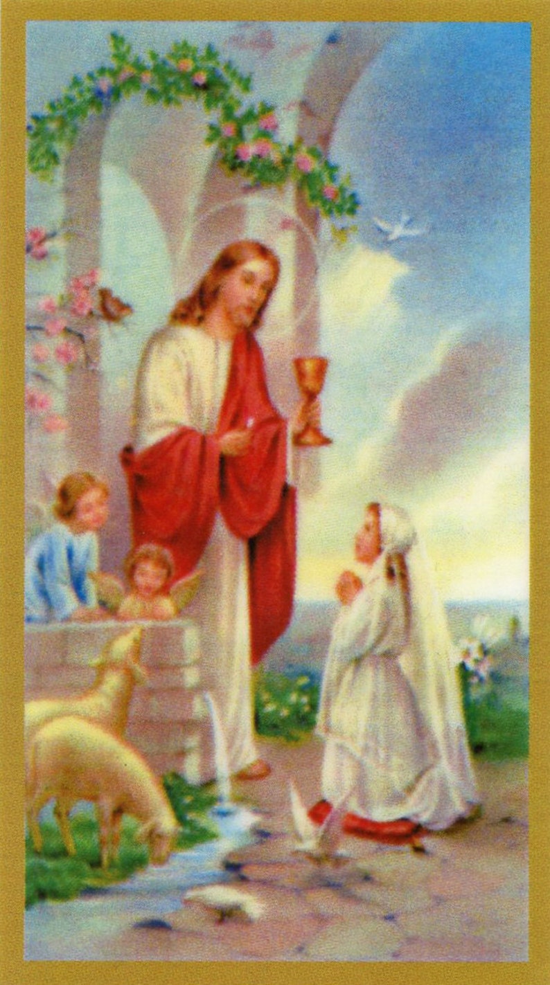Communion Prayer for Girls - Personalized Laminated Prayer Cards - Pack ...