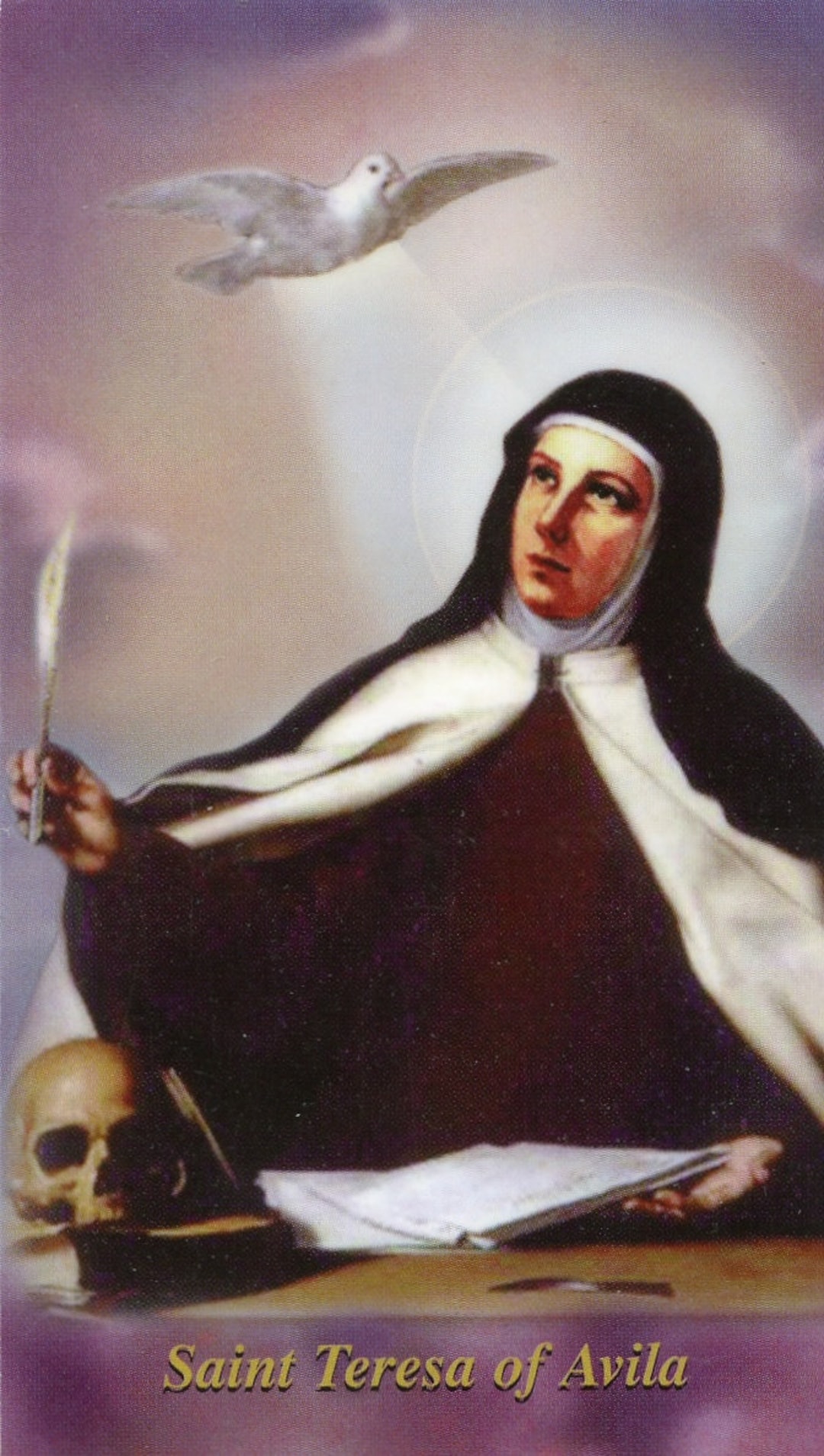 St. Teresa of Avila Relic Holy Card Blessed by Pope Etsy