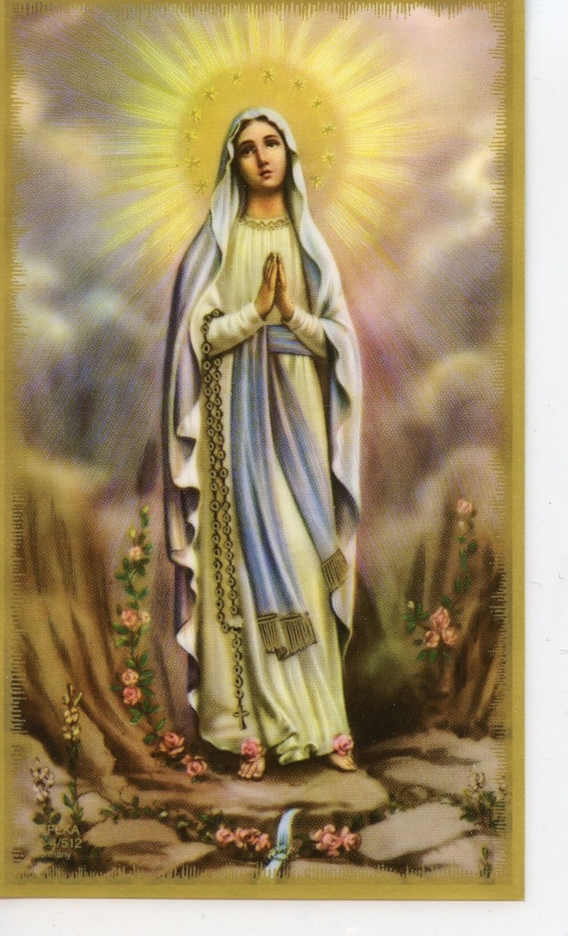 Queen of the Most Holy Rosary - Holy Card - Prayer Card -pack of 25 - Etsy