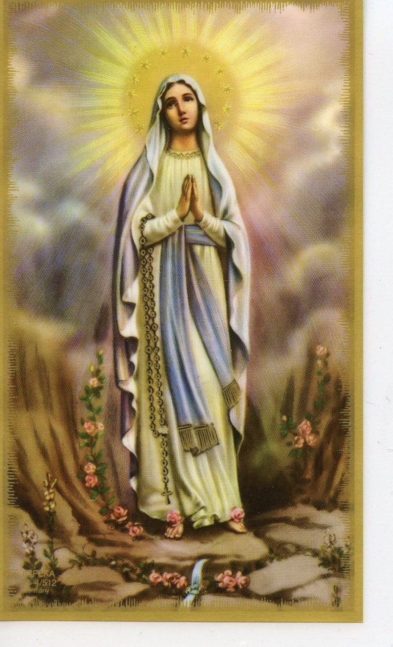 Queen of the Most Holy Rosary - Holy Card - Prayer Card -pack of 25 - Etsy