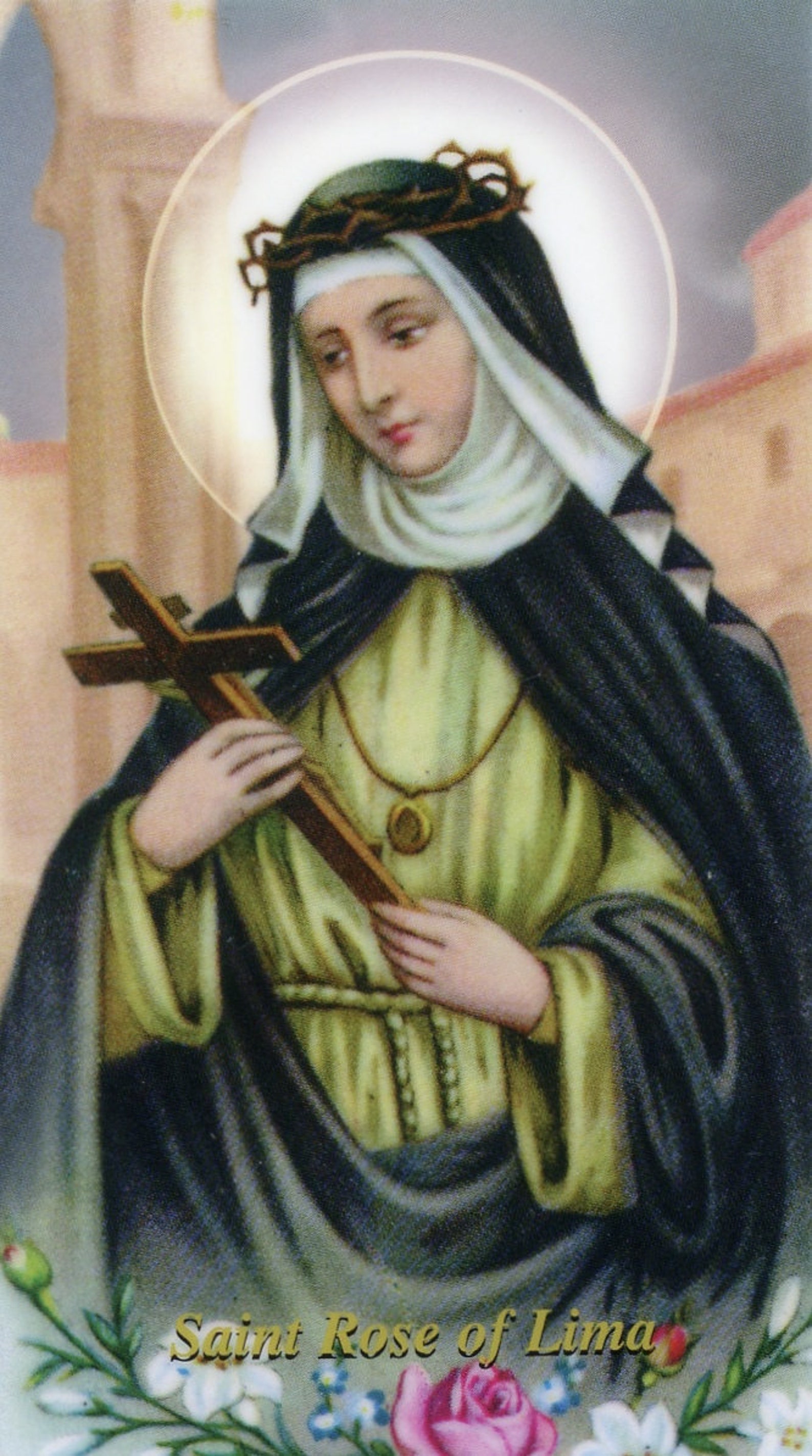 St. Rose Of Lima Relic Holy card Blessed by Pope Francis Etsy St. Rose Of Lima Relic Holy card Blessed by Pope Francis Etsy
