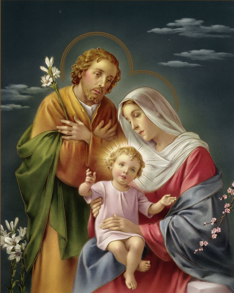 HOLY FAMILY 76  Catholic picture  print image 0