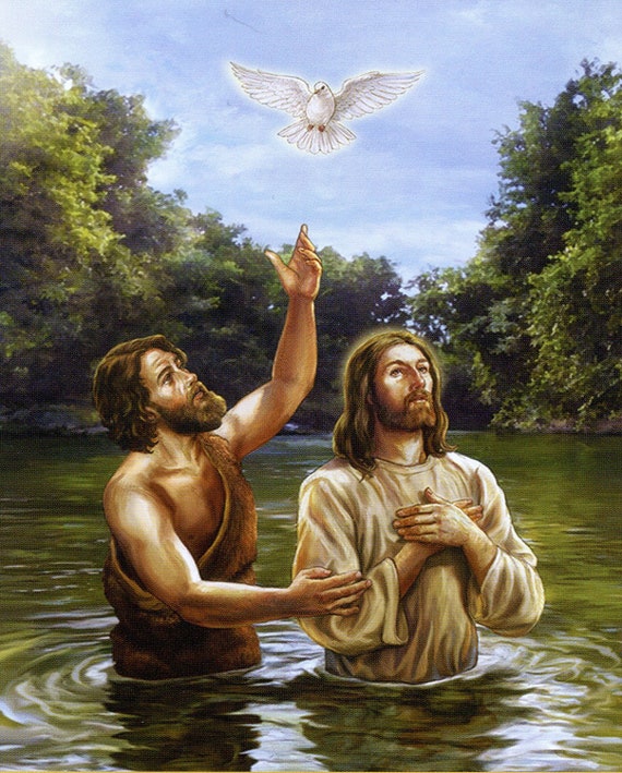 Baptism of Jesus 2T Catholic Picture Print Etsy
