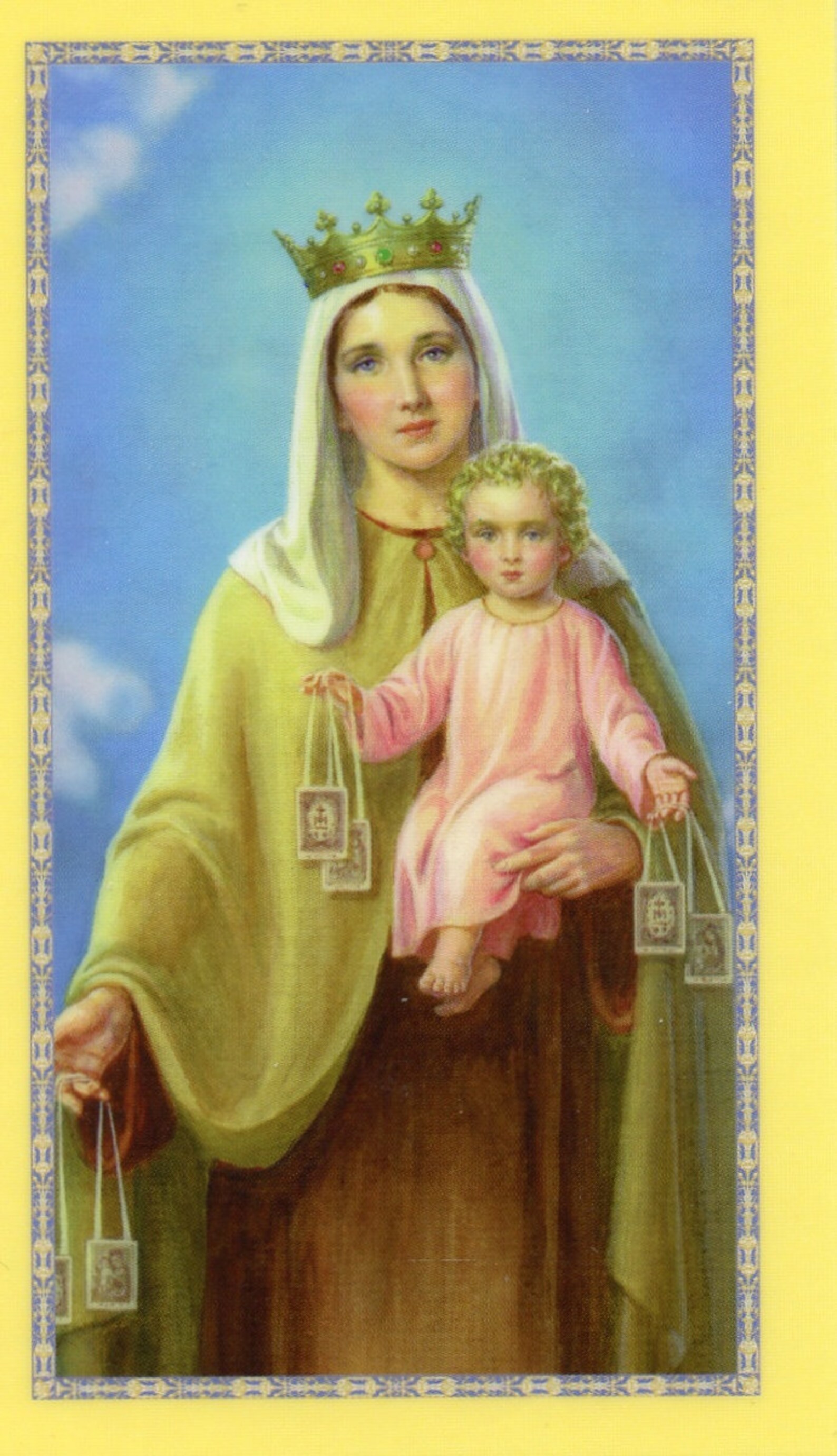 Our Lady of Mt. Carmel 2 - Holy Card - Prayer Card -pack of 25 - Etsy