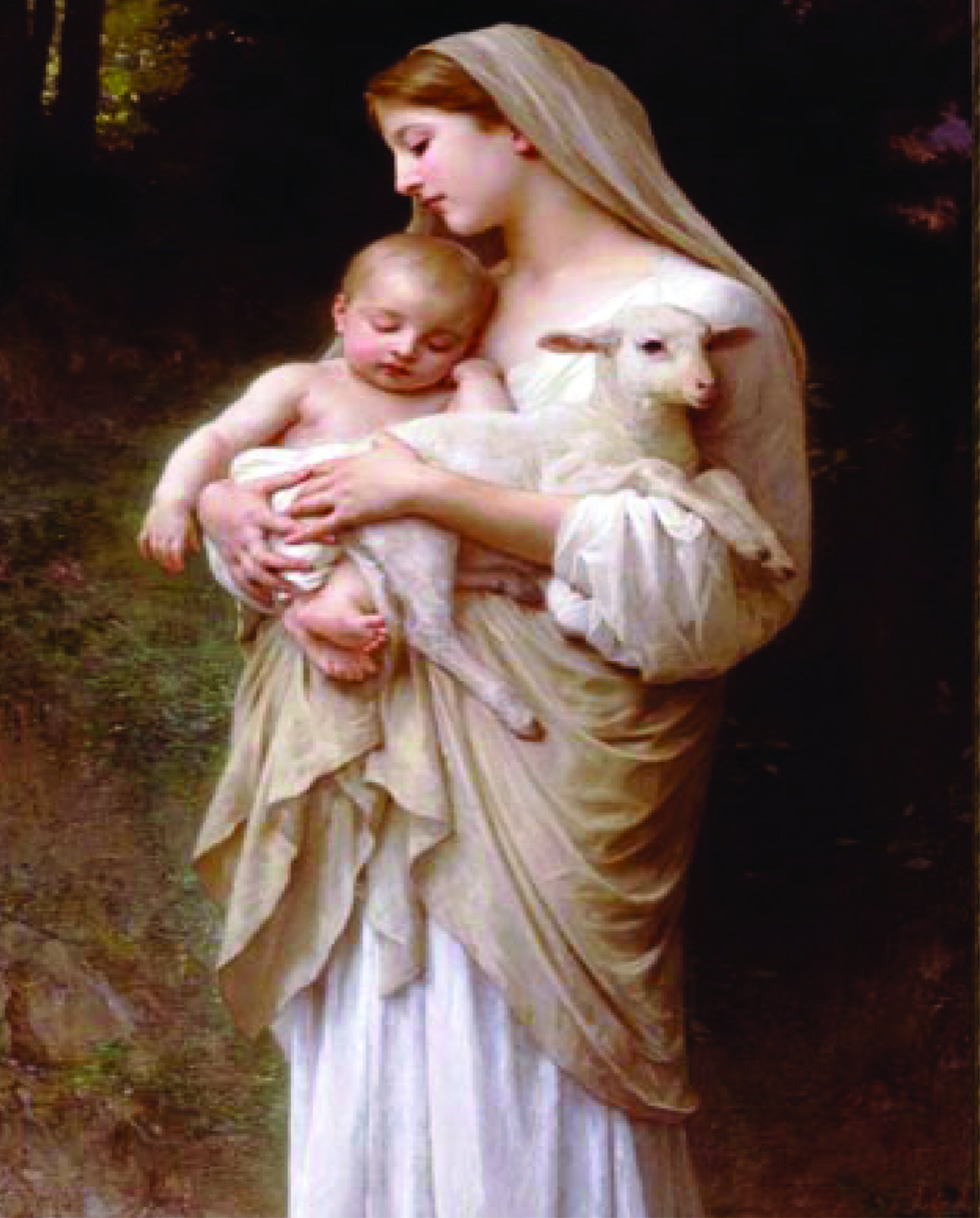 MARY JESUS W/ LAMB Catholic picture print Etsy