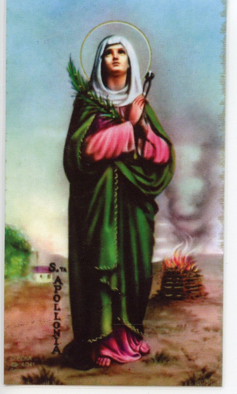 ST. APOLLONIA Holy Card Prayer Card pack of 25 Etsy