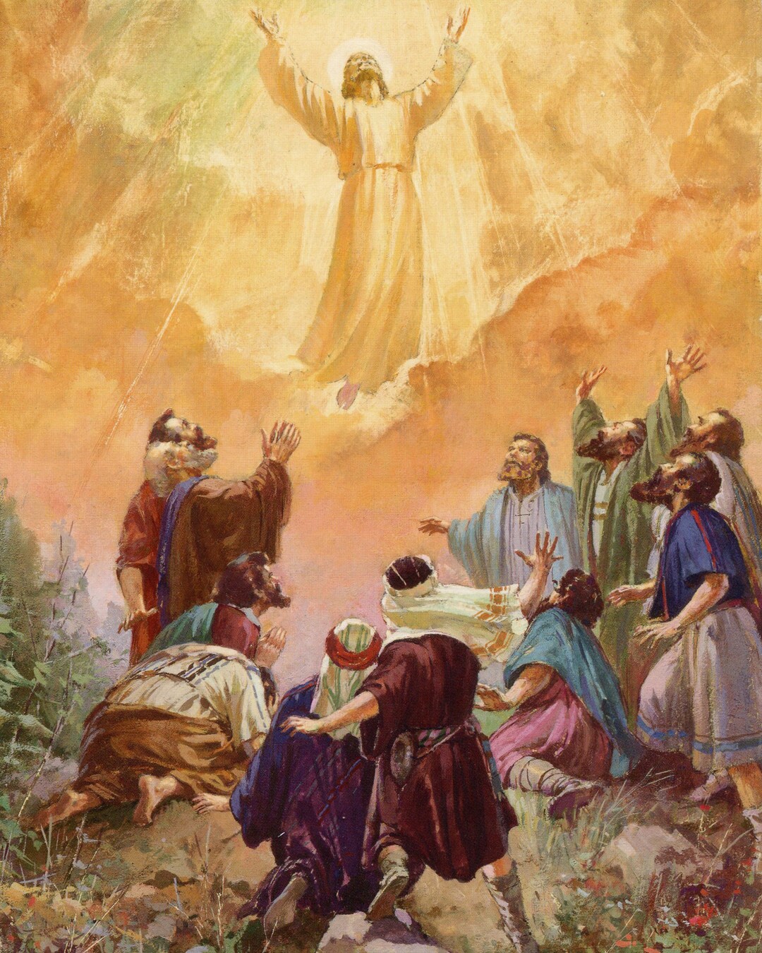 Jesus Ascends to Heaven P Catholic Picture Print Etsy