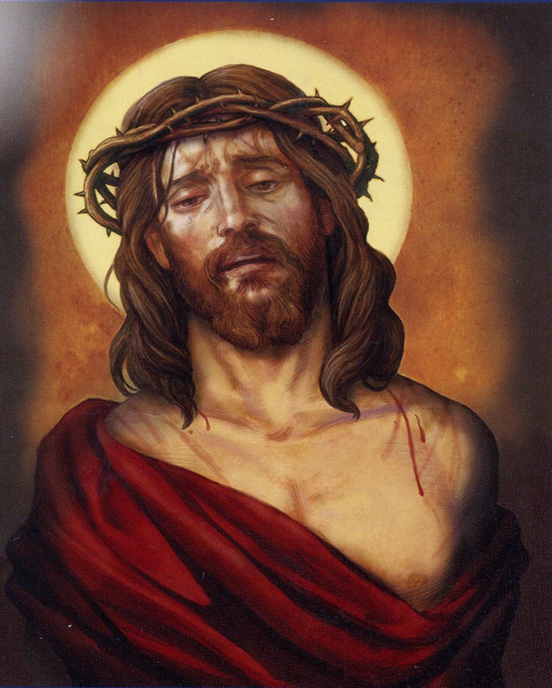 Jesus Crowned With Thorns T Catholic Picture Print - Etsy