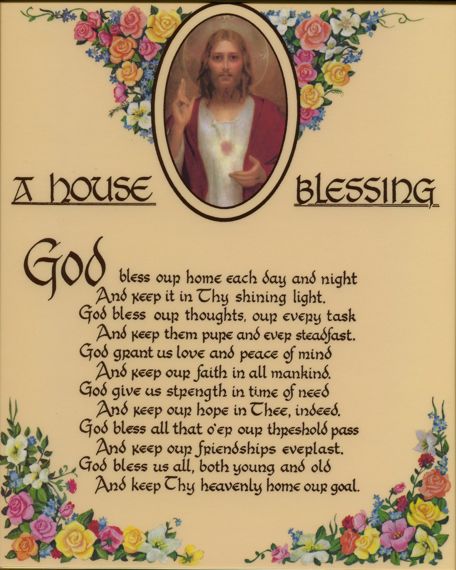 House Blessing Catholic Picture Print Etsy