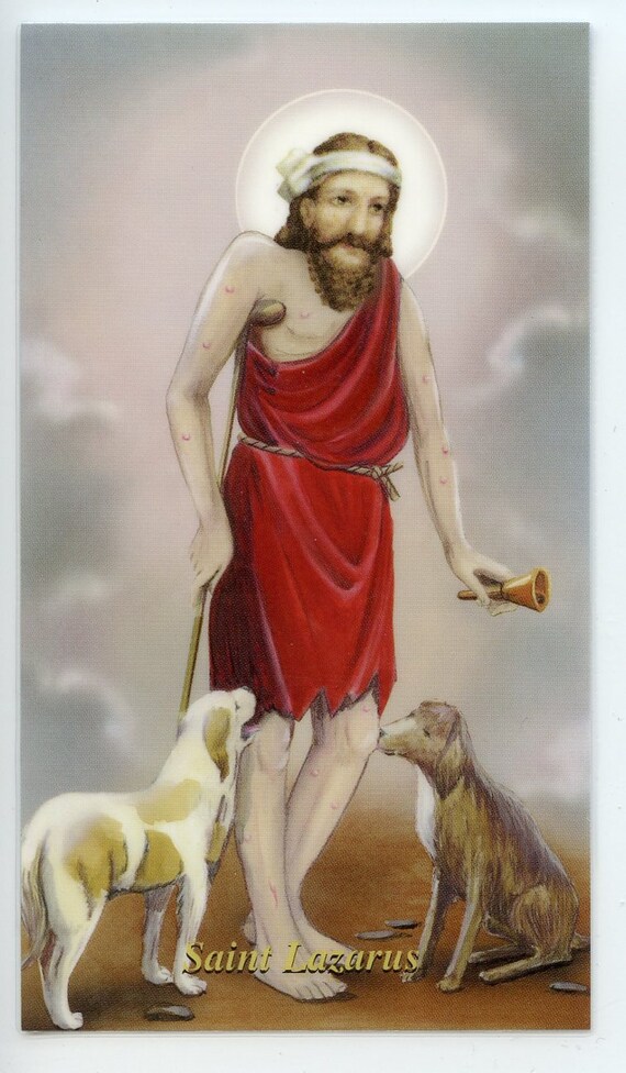 ST. LAZARUS Holy Card Prayer Card pack of 25 Etsy