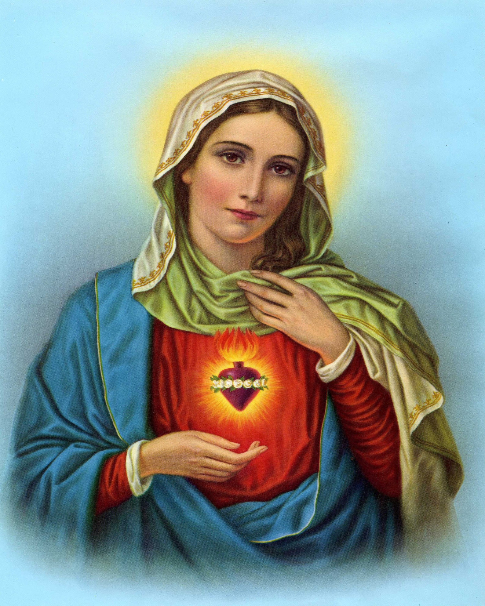 Immaculate Heart of Mary 1 Catholic Picture Print Etsy