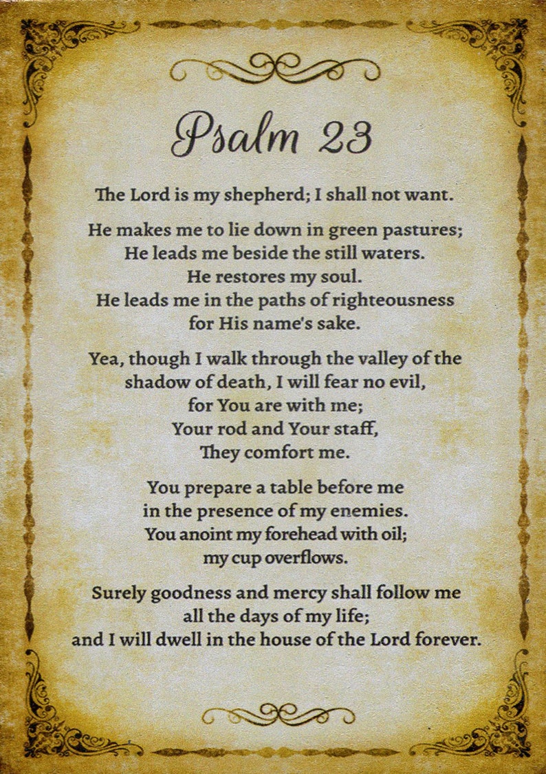 Psalm 23 T Catholic picture print image 1