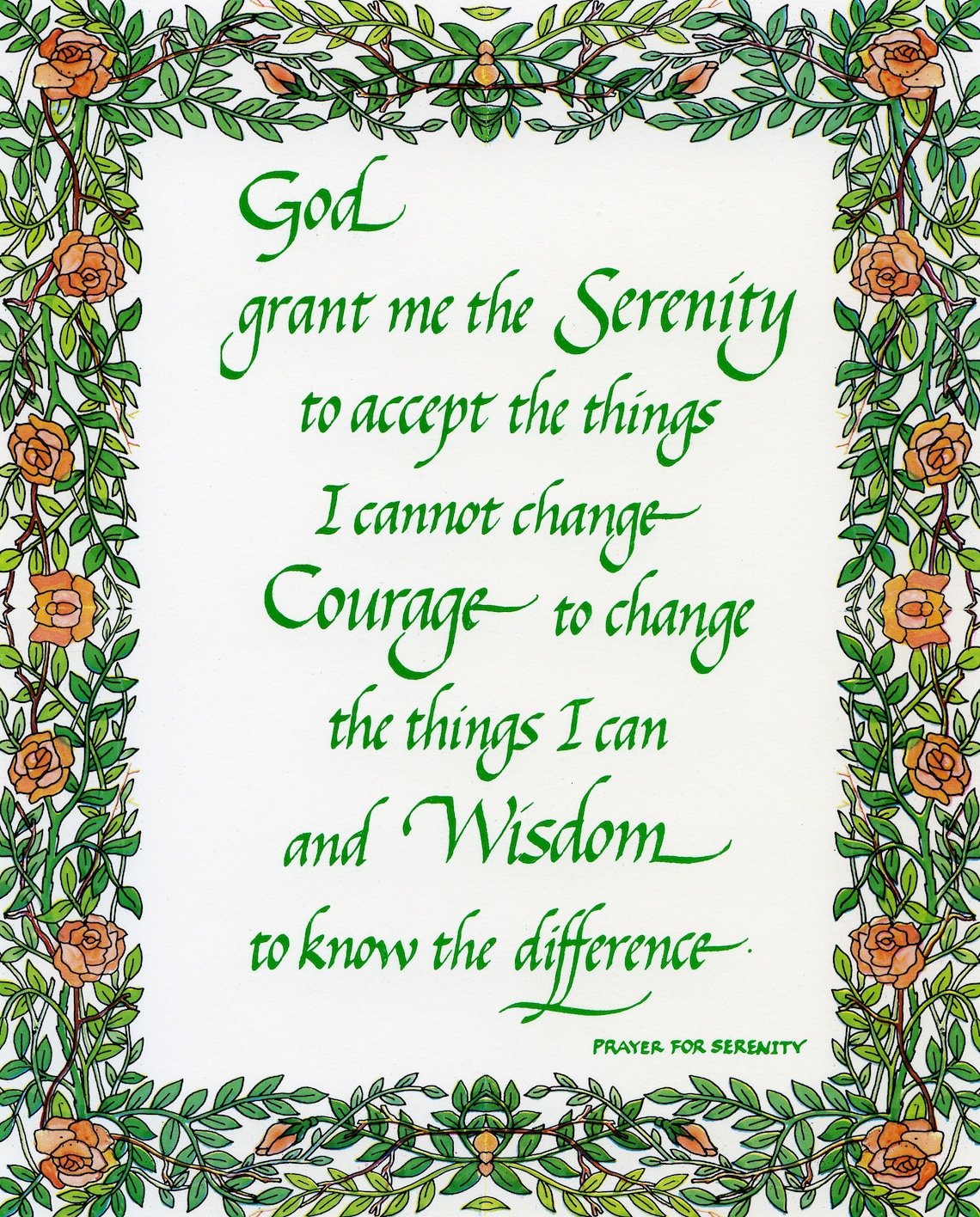 SERENITY PRAYER 2 Catholic Picture Print Etsy