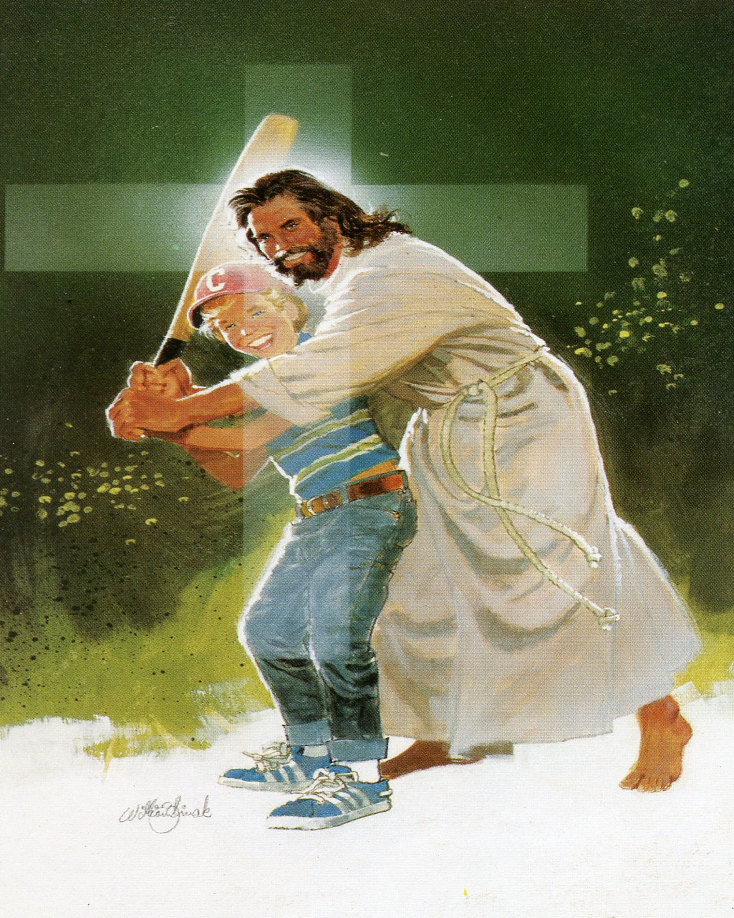 Jesus Playing Baseball Posters