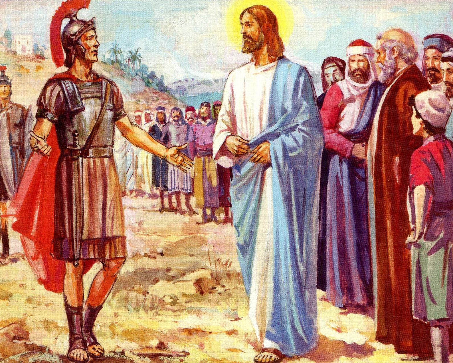 Jesus And Centurion P Catholic picture print | Etsy
