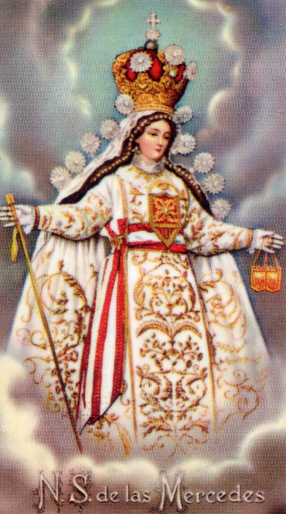 Oracion a La Santisima Virgen De La Merced N Holy Card Prayer