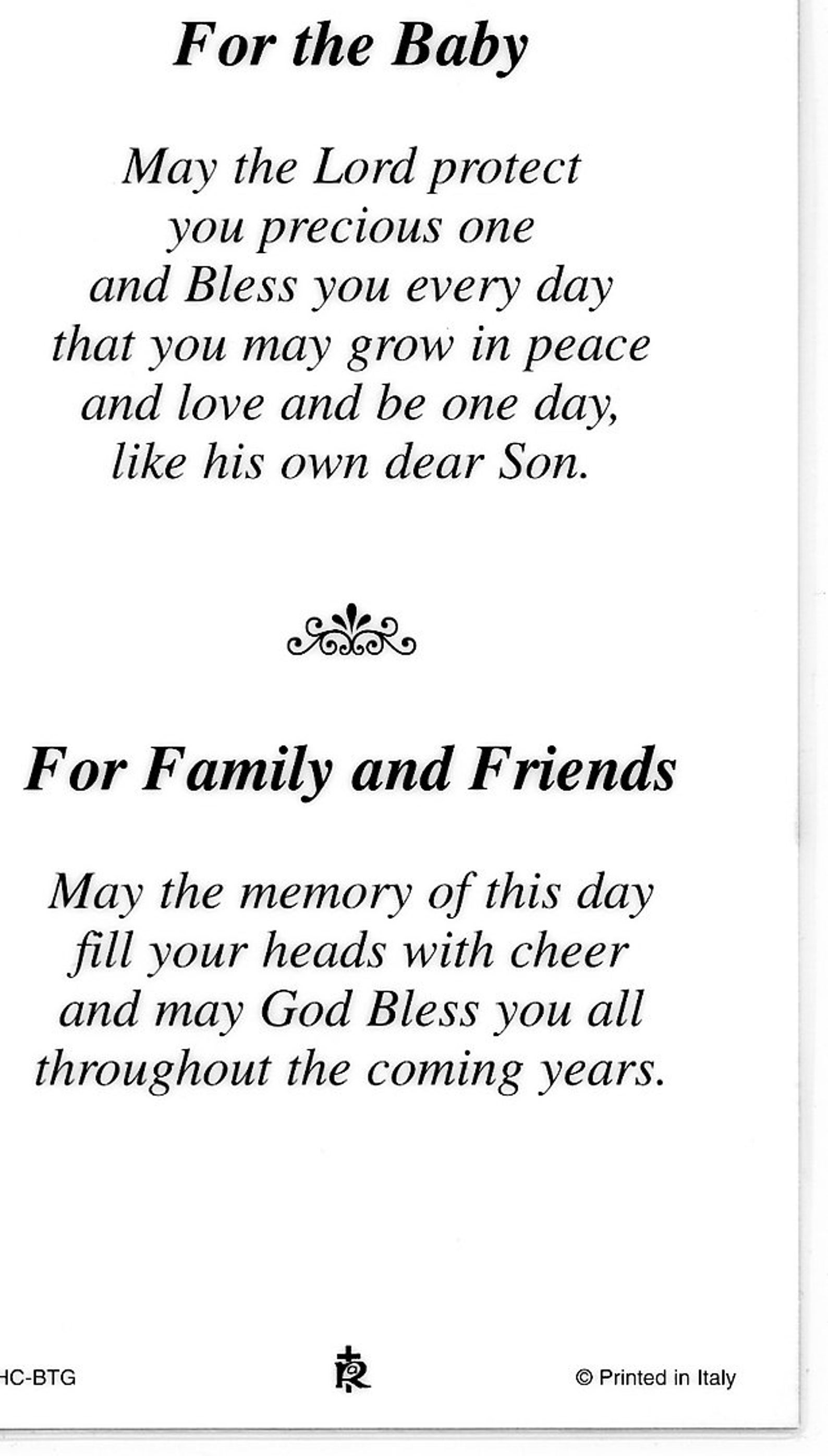 Baby Girl Baptism Holy card Prayer card Pack of 25 Etsy