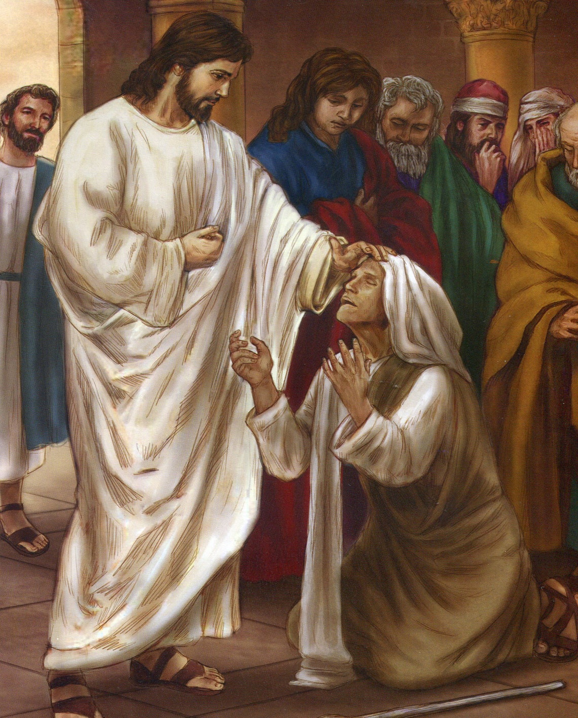 Jesus heilt Mann geboren blind N katholischen Bild Druck Etsy.de