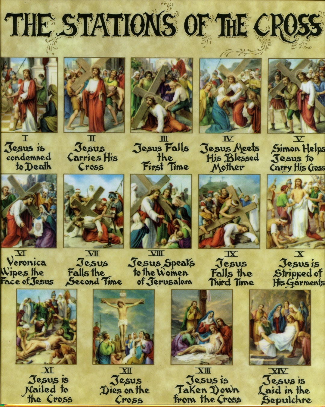 Buy Stations Of The Cross Catholic Picture Print Online In India Etsy