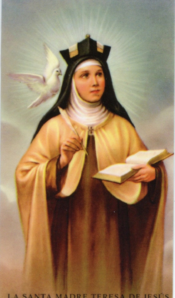 St. Teresa Of Avila Relic Holy card Blessed by Pope Etsy