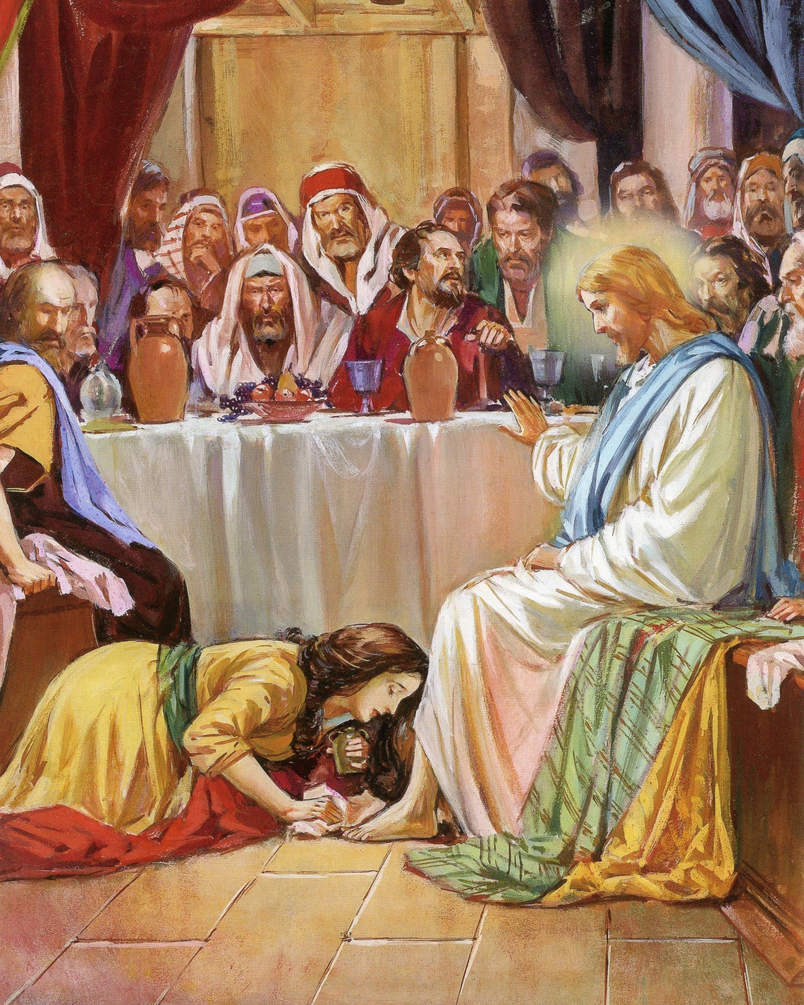Mary Washes Jesus' Feet P Catholic Picture Print - Etsy