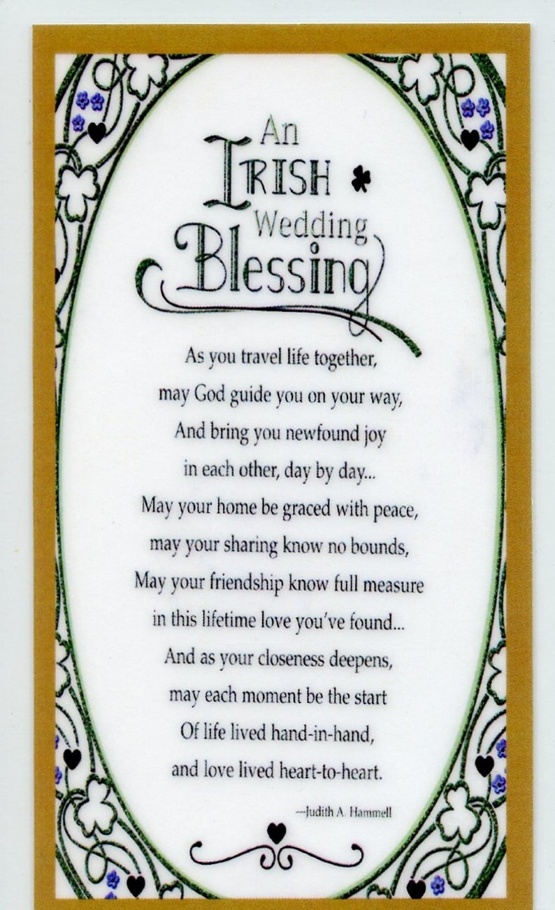 An Irish Wedding Prayer U - Holy Card - Prayer Card -pack of 25 - Etsy