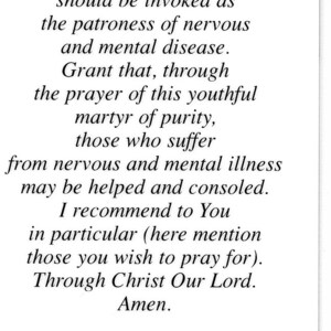 thumbnail interactive-video image 1 of St. Dymphna Holy Relic Oil – 1 Oz – Handmade USA – With Laminated Prayer Card 1 of 5