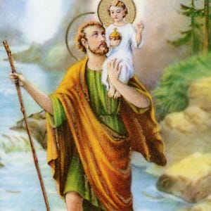 Oracion a San Cristobal A - Holy card - Prayer card -Pack of 25