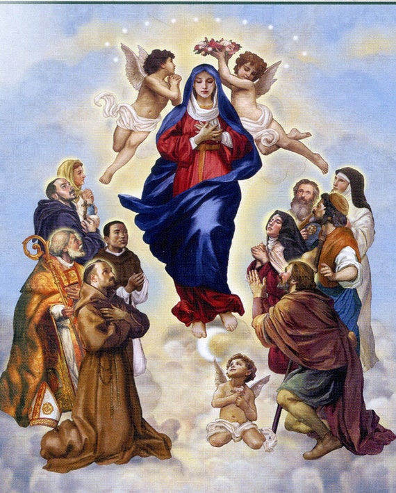 Crowning of Mary T Catholic Picture Print Etsy